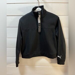 PUMA – Black Quarter-Zip Sweatshirt size M